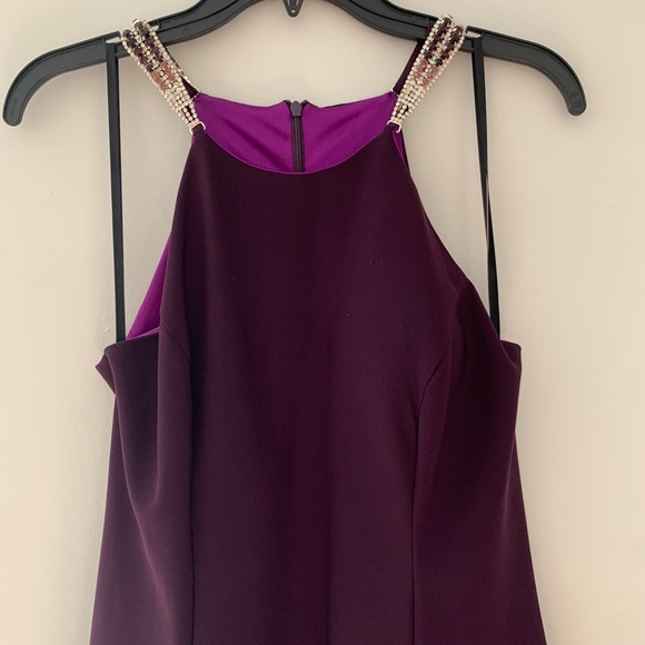 Betsy & Adam fit and flare purple/eggplant dress - Picture 2 of 8